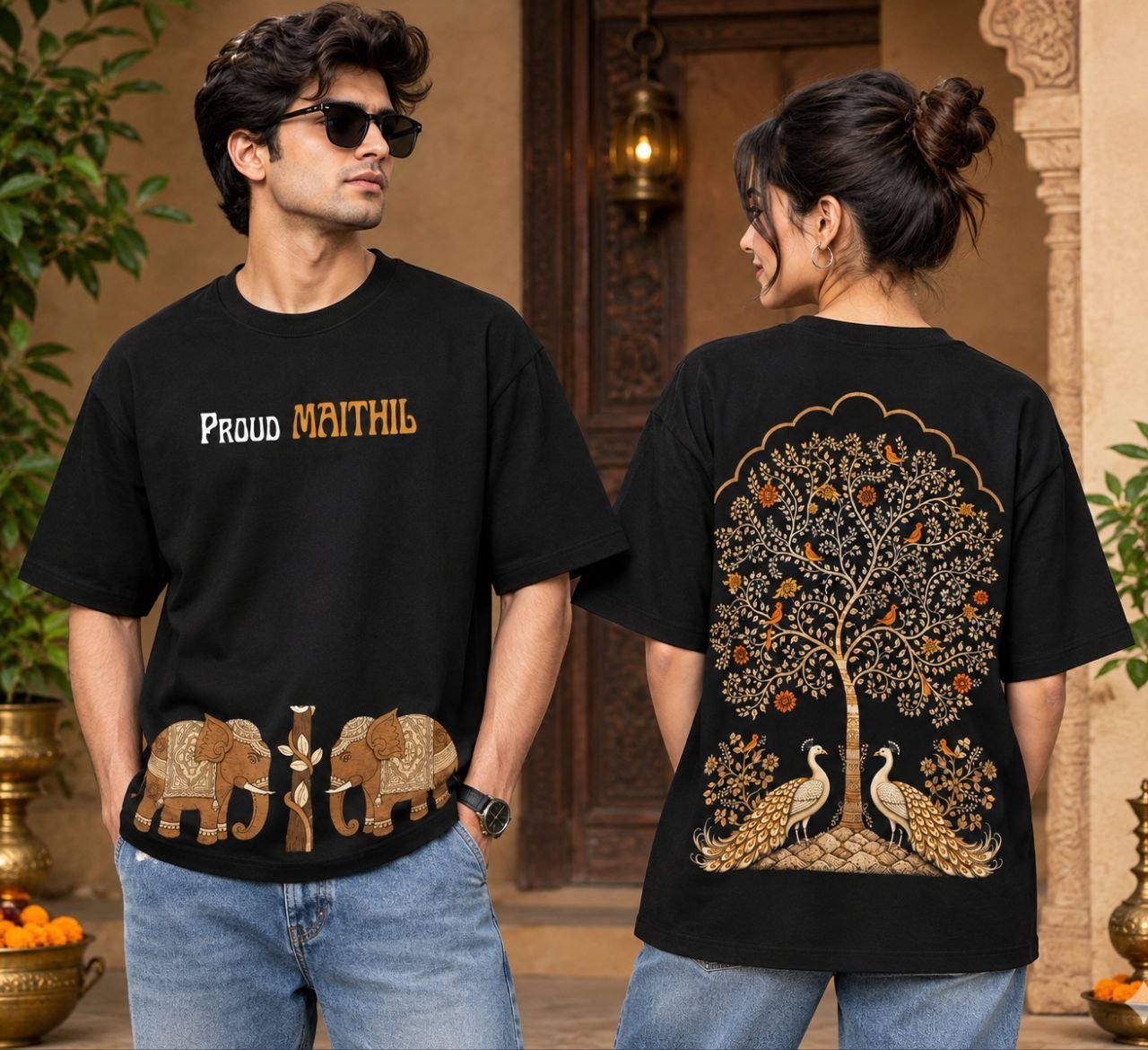 PROUD MAITHIL OVERSIZED GRAPHICS TEES