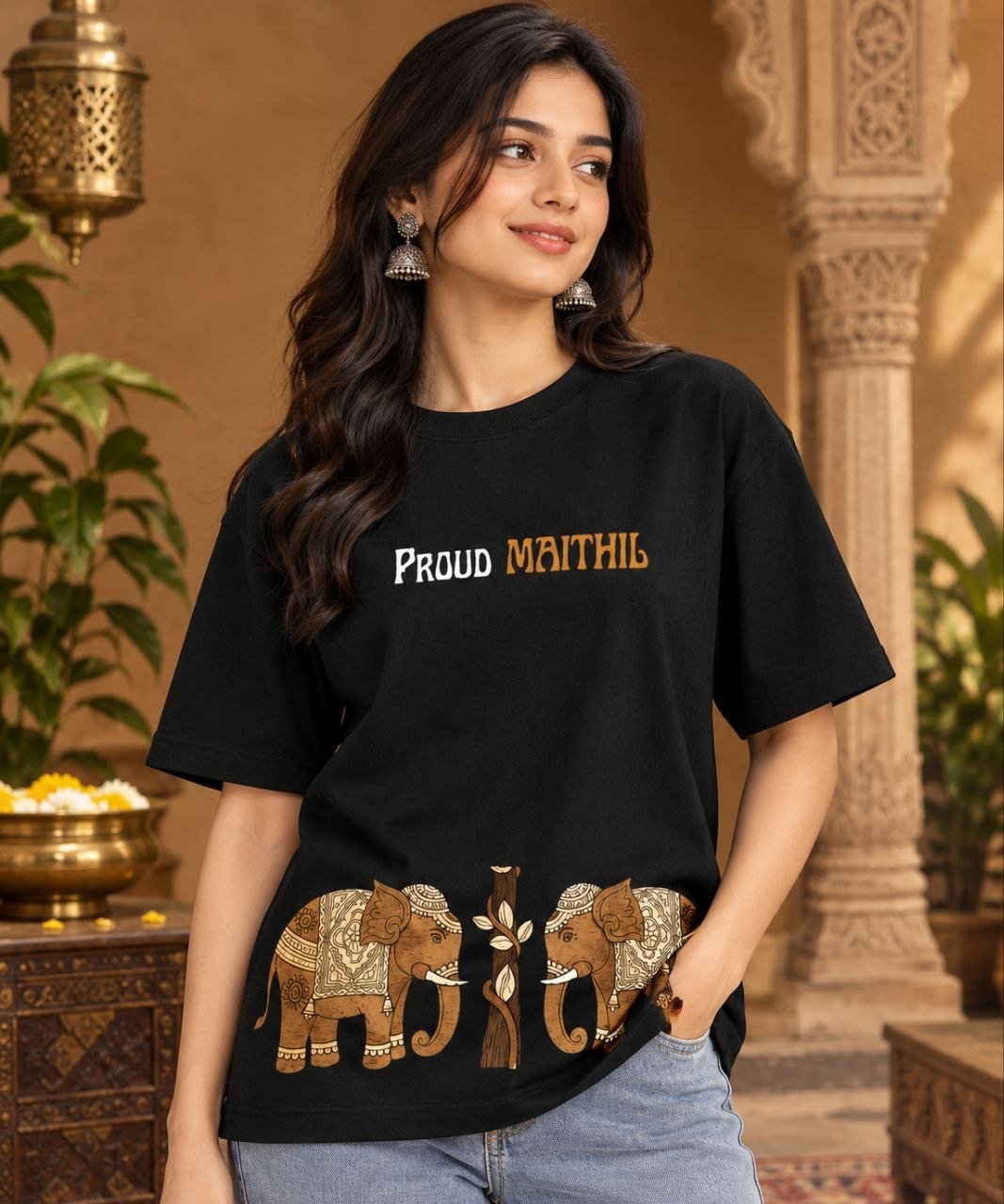 PROUD MAITHIL OVERSIZED GRAPHICS TEES